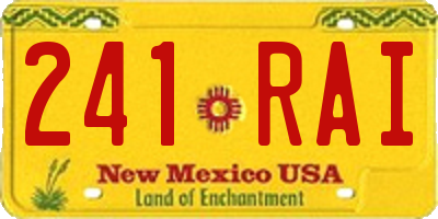 NM license plate 241RAI
