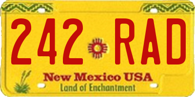 NM license plate 242RAD