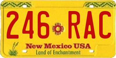 NM license plate 246RAC