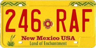 NM license plate 246RAF