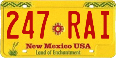 NM license plate 247RAI