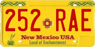 NM license plate 252RAE