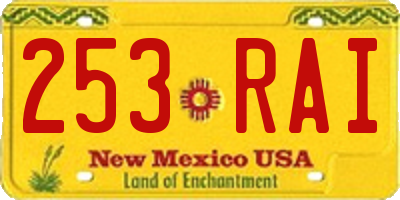 NM license plate 253RAI