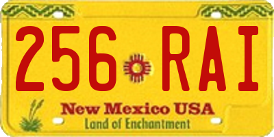 NM license plate 256RAI
