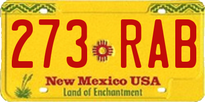 NM license plate 273RAB