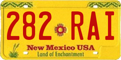 NM license plate 282RAI
