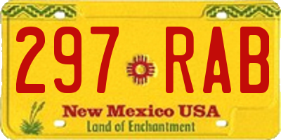 NM license plate 297RAB