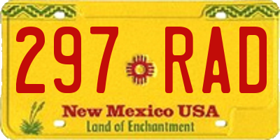 NM license plate 297RAD