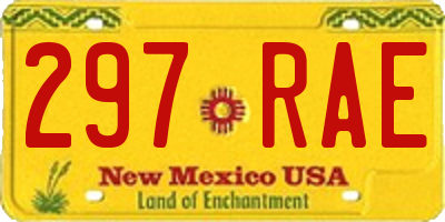 NM license plate 297RAE