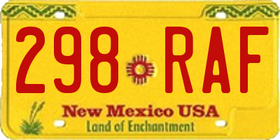 NM license plate 298RAF