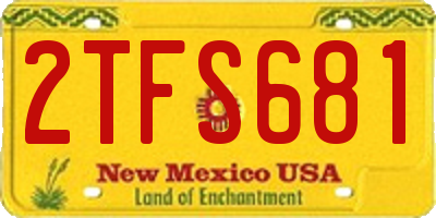 NM license plate 2TFS681