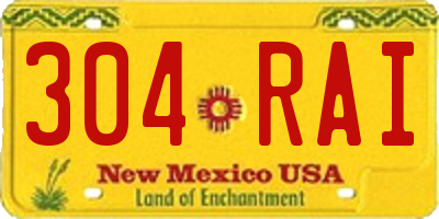 NM license plate 304RAI