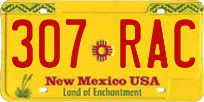 NM license plate 307RAC