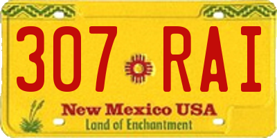 NM license plate 307RAI