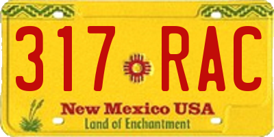 NM license plate 317RAC