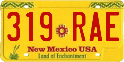 NM license plate 319RAE