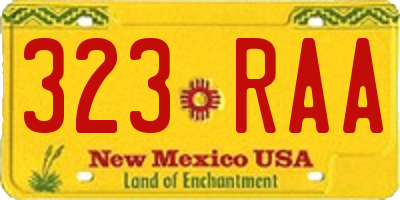 NM license plate 323RAA