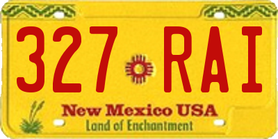 NM license plate 327RAI