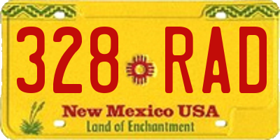 NM license plate 328RAD