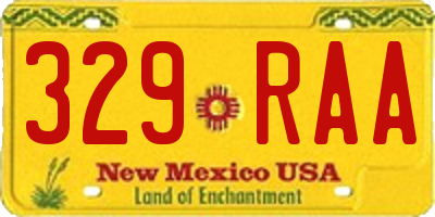 NM license plate 329RAA
