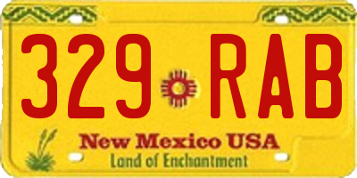 NM license plate 329RAB