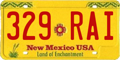 NM license plate 329RAI