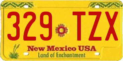 NM license plate 329TZX