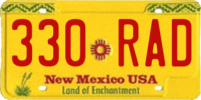 NM license plate 330RAD