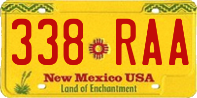NM license plate 338RAA