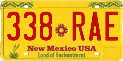 NM license plate 338RAE