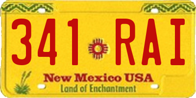 NM license plate 341RAI