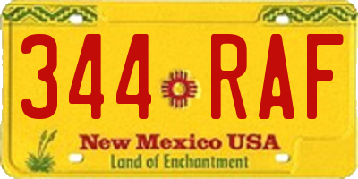 NM license plate 344RAF