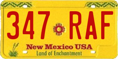 NM license plate 347RAF