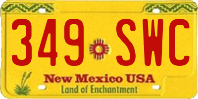 NM license plate 349SWC