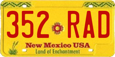 NM license plate 352RAD