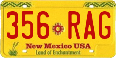 NM license plate 356RAG