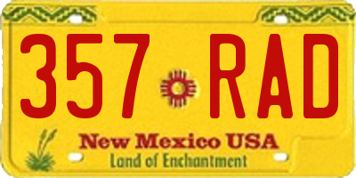 NM license plate 357RAD