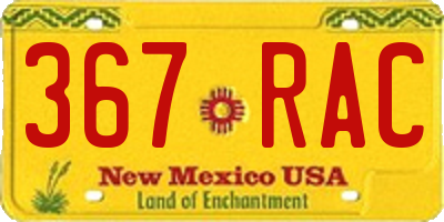 NM license plate 367RAC