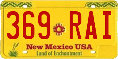 NM license plate 369RAI