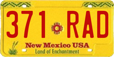 NM license plate 371RAD