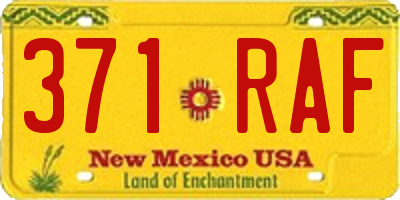 NM license plate 371RAF