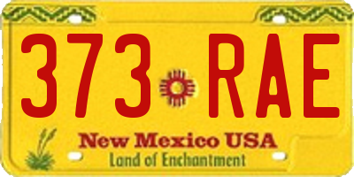 NM license plate 373RAE