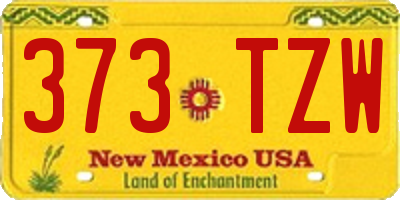 NM license plate 373TZW