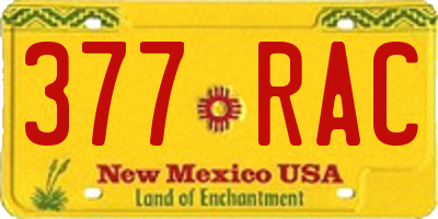 NM license plate 377RAC