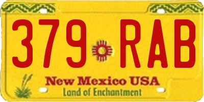 NM license plate 379RAB
