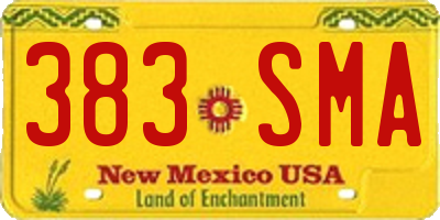 NM license plate 383SMA