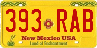 NM license plate 393RAB
