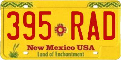 NM license plate 395RAD