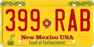 NM license plate 399RAB
