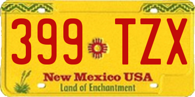 NM license plate 399TZX